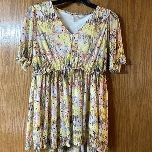 Cato Medium Nylon Floral Top